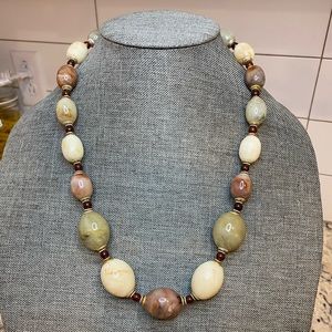 Vintage Signed Celebrity Chunky Stone Necklace
